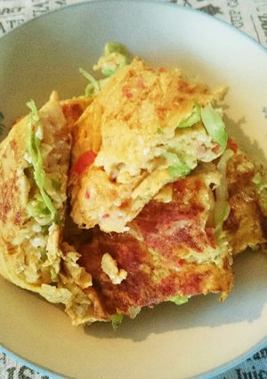 カニカマとキャベツの卵焼き-レシピのメイン写真