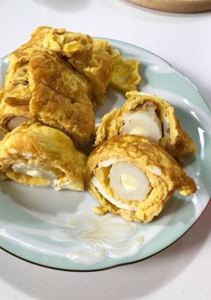チーズちくわのだし巻き卵-レシピのメイン写真