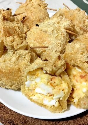 油揚げでたまごとはんぺんの巾着-レシピのメイン写真