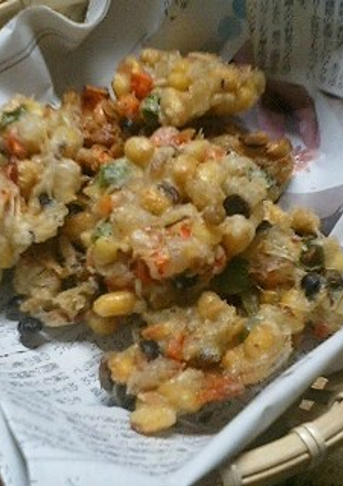 大豆と野菜のコロコロかき揚げ☆-レシピのメイン写真