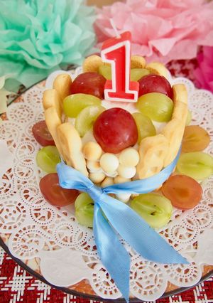 1歳バースデイケーキ＊パルテノで時短♪-レシピのメイン写真