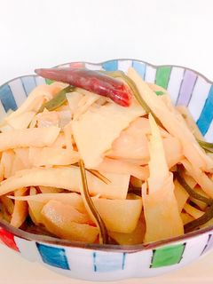 タケノコの端材でメンマ-レシピのメイン写真