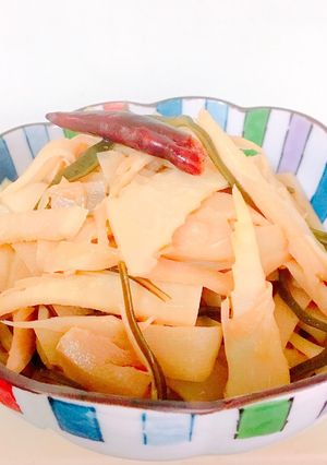 タケノコの端材でメンマ-レシピのメイン写真