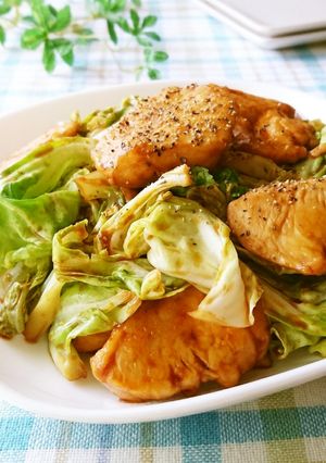 鶏胸肉と春キャベツのレモンオイスター炒め-レシピのメイン写真