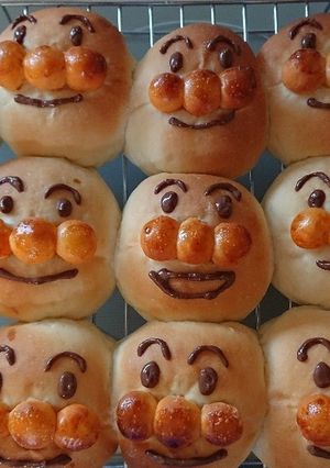 ☆天板ちぎりアンパンマン☆-レシピのメイン写真
