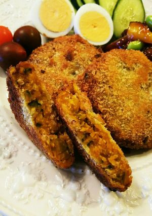 かぼちゃの煮物の残り物でかぼちゃコロッケ-レシピのメイン写真
