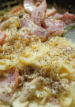 スライスチーズの簡単カルボナーラ-レシピのメイン写真