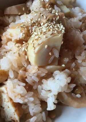 納豆とたけのこのケチャップまぜご飯-レシピのメイン写真