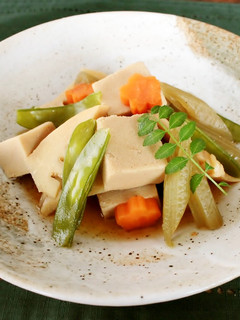 レンジで簡単!たけのこと高野豆腐の煮物-レシピのメイン写真