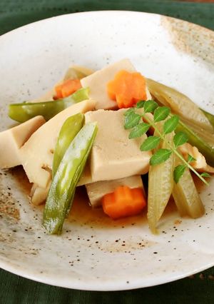 レンジで簡単！たけのこと高野豆腐の煮物-レシピのメイン写真