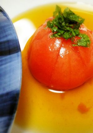 作り置き麺つゆで簡単トマトのおひたし-レシピのメイン写真