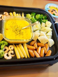 ハロウィンに♪かぼちゃのチーズフォンデュ-レシピのメイン写真