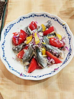 イワシのマリネを使ったサラダ-レシピのメイン写真