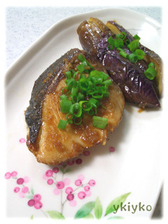 ぶりと茄子の照り酢焼き-レシピのメイン写真