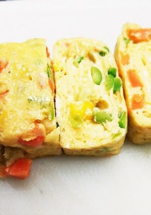 ミックスベジタブル&マヨ卵焼き-レシピのメイン写真