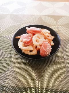 お弁当✼副菜/蓮根ウインナーマヨチー醤油-レシピのメイン写真