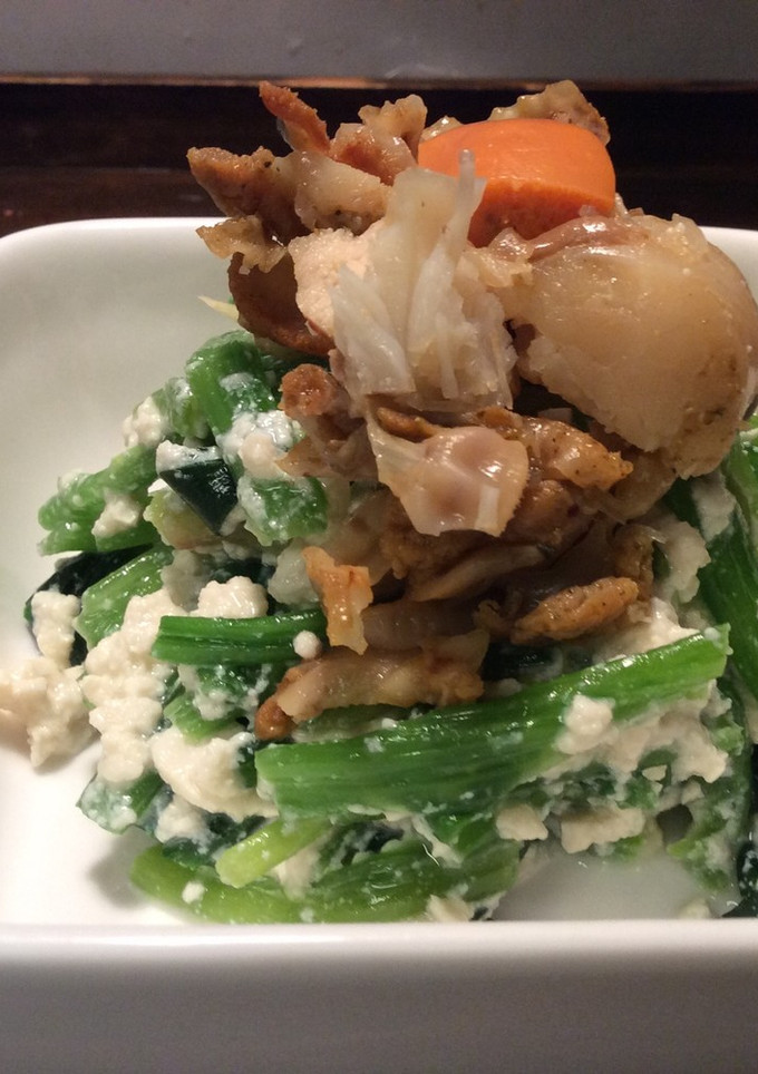 ほうれん草 白和えホタテしぐれ煮-レシピのメイン写真