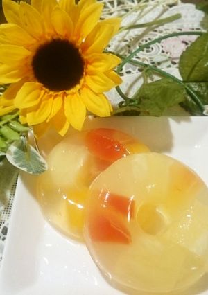 可愛い❤ドーナツ型でフルーツ寒天♪-レシピのメイン写真