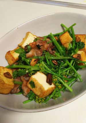 豚肉と菜の花のニンニク炒め-レシピのメイン写真