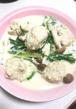 ♡ふわっふわ鶏団子の豆乳仕立て♡-レシピのメイン写真