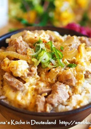 簡単がっつり★柚子こしょう卵とじ豚丼！-レシピのメイン写真