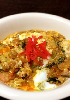 かき揚げの卵とじ-レシピのメイン写真