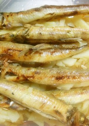 焼きニギスと炒めジャガイモの南蛮漬け-レシピのメイン写真