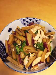 さつまいもと鶏肉オイスター炒め-レシピのメイン写真