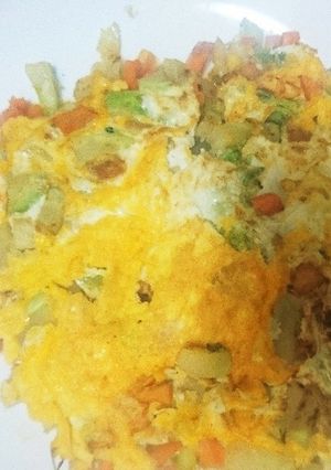 ブロッコリーの芯オムレツ-レシピのメイン写真