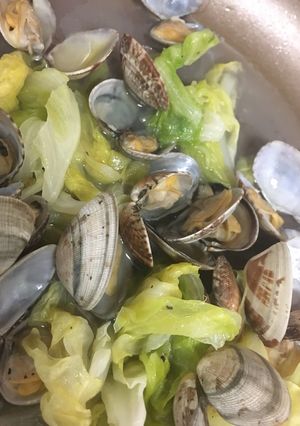 あさりとキャベツアスパラ蒸し-レシピのメイン写真