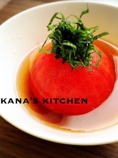白だしでトマトの丸ごとお浸し♪♪-レシピのメイン写真