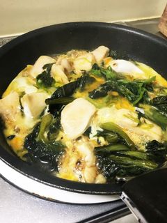 まんばと鶏肉の卵とじ-レシピのメイン写真
