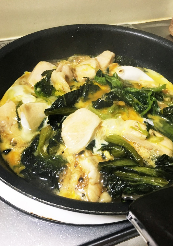 まんばと鶏肉の卵とじ-レシピのメイン写真