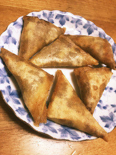 パリパリウマ〜☆納豆チーズの三角春巻き-レシピのメイン写真