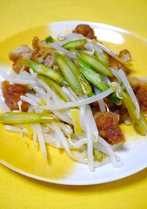 レンジで簡単ナムル！レモンもやし唐揚げ-レシピのメイン写真