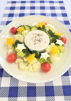カラフルリースサラダ-レシピのメイン写真