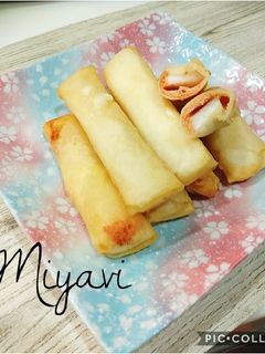 居酒屋さんのはんぺん明太チーズ春巻き♡-レシピのメイン写真