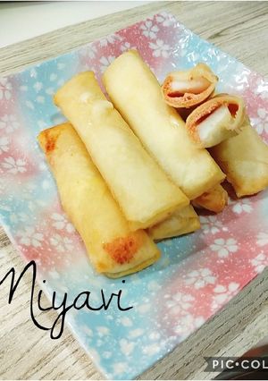居酒屋さんのはんぺん明太チーズ春巻き♡-レシピのメイン写真