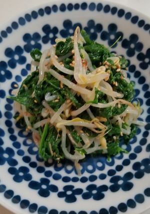 簡単！わさび菜ともやしのナムル-レシピのメイン写真
