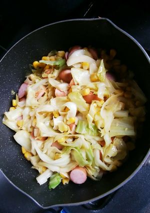 キャベツとコーンの炒め煮-レシピのメイン写真