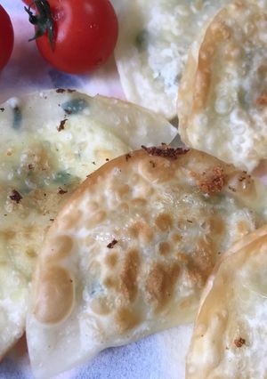 餃子の皮が余ったらチーズとネギで揚げ餃子-レシピのメイン写真