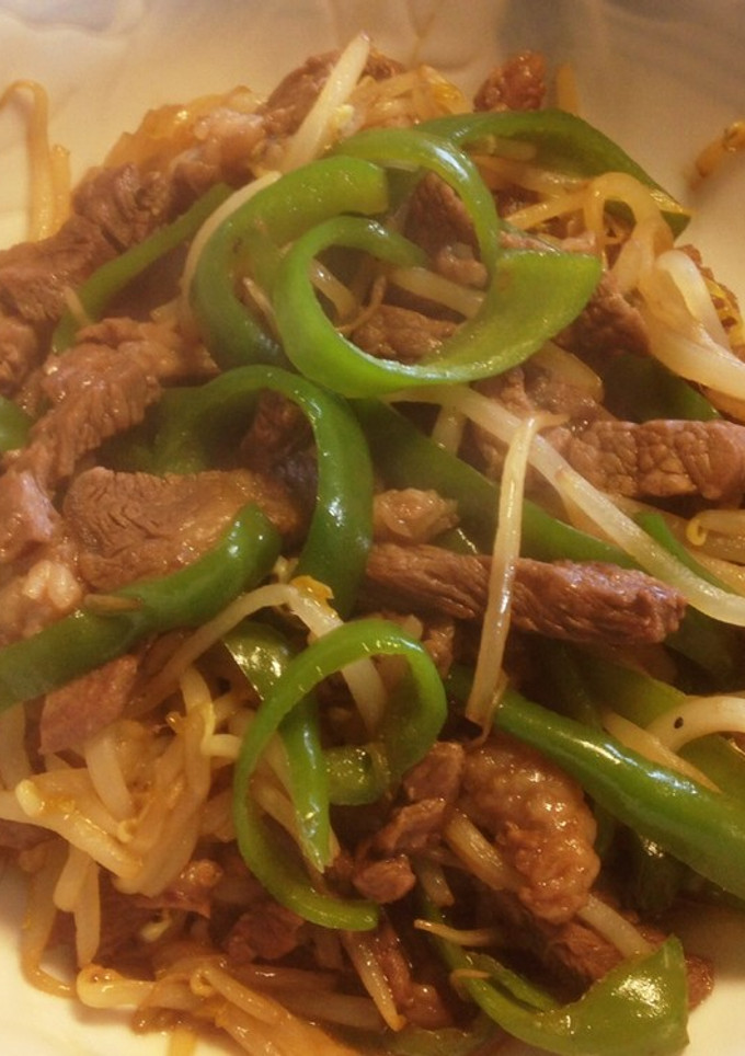 青椒肉絲風のオイスターソースで炒め物-レシピのメイン写真