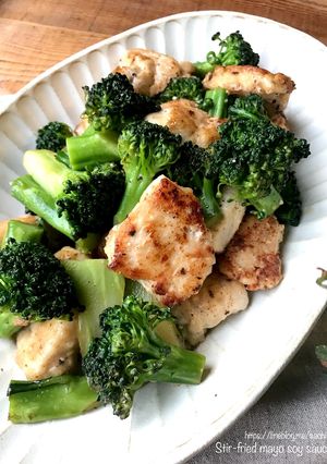 鶏むね肉とブロッコリーのマヨ醤油炒め-レシピのメイン写真