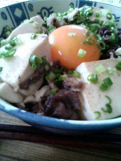 ランチに☆がっつり肉豆腐丼!-レシピのメイン写真
