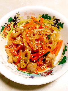 鶏肉入り蓮根のきんぴら-レシピのメイン写真