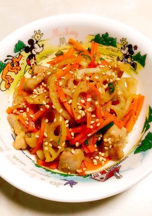 鶏肉入り蓮根のきんぴら-レシピのメイン写真
