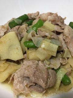 たけのこと豚肉の柚子胡椒炒め-レシピのメイン写真