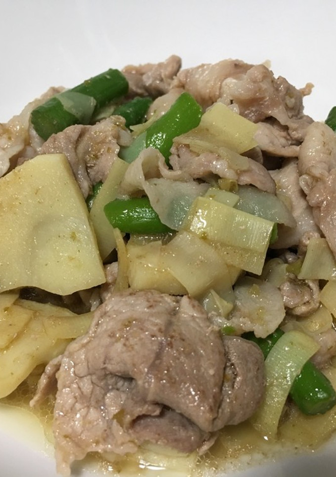 たけのこと豚肉の柚子胡椒炒め-レシピのメイン写真