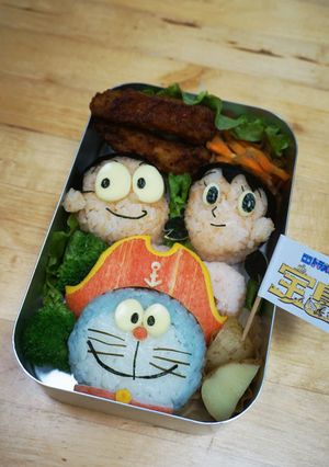 宝島ドラえもん・のび太・しずかちゃん弁当-レシピのメイン写真