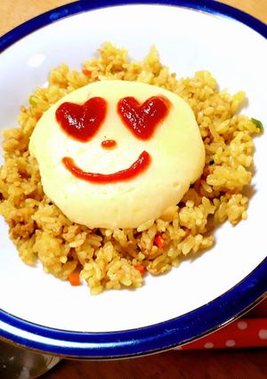 ニコちゃんオムライス☺-レシピのメイン写真